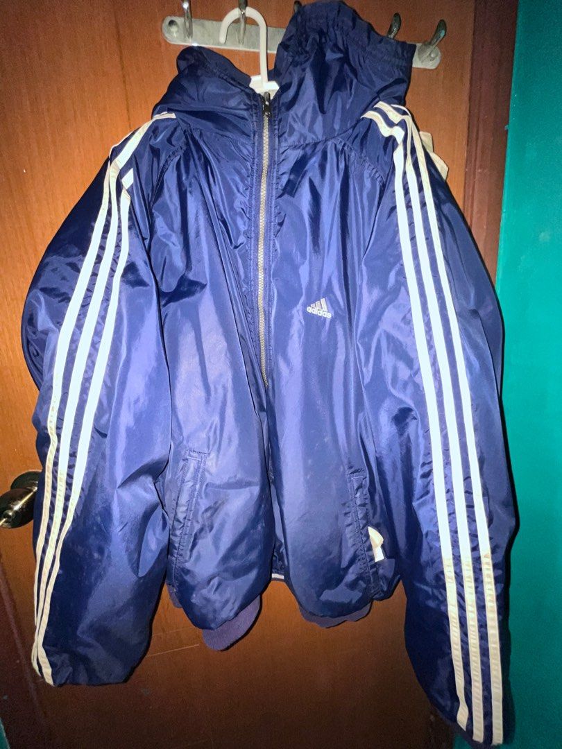 Reversible Adidas heavyweight windbreaker track jacket Men s Fashion Coats Jackets and Outerwear on Carousell