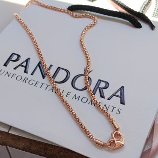 Rosegold new heart lock necklace in Rosegold Pandora new