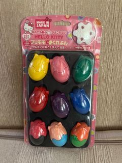 Sanrio Hello Kitty Washable Kids Crayons Color Egg Shaped