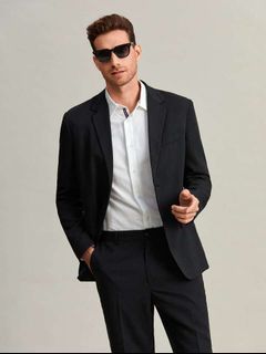 SHEIN (L) Manfinity Men Button Front Blazer