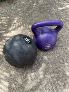 Slam Ball (15lbs) & Kettlebell (10kg)