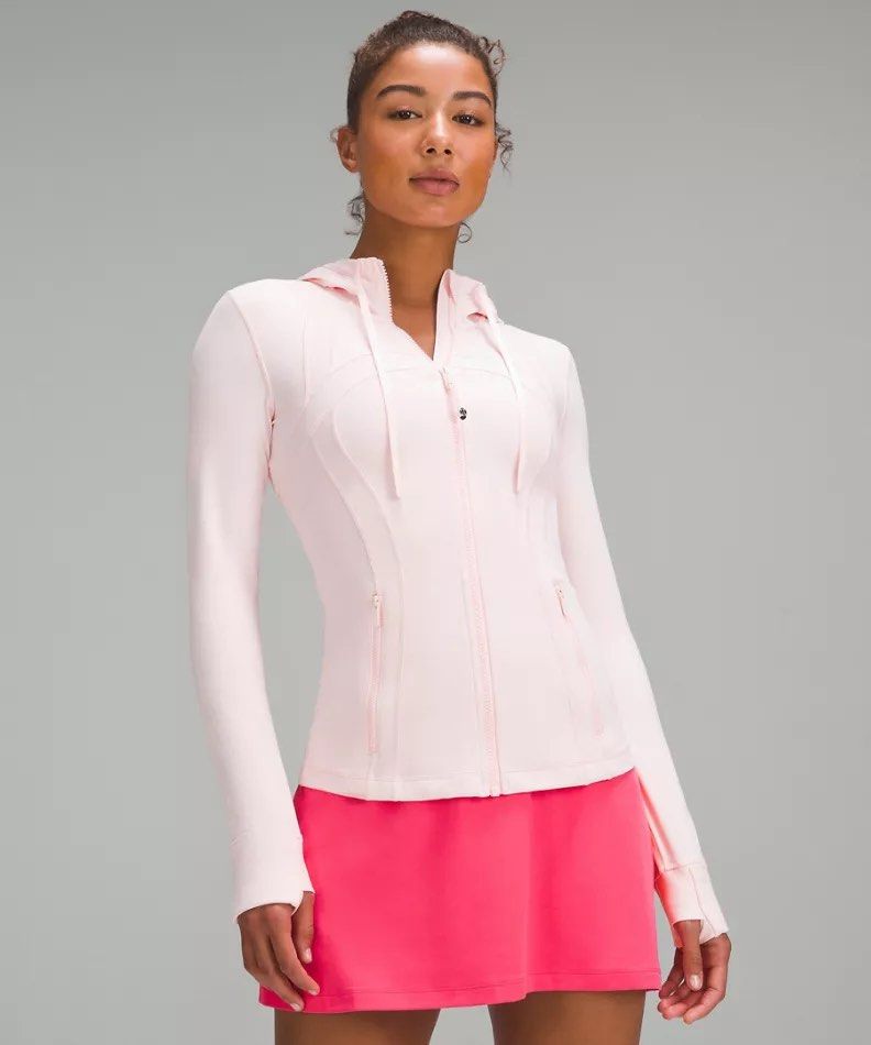 strawberry milkshake hooded lululemon define jacket nulu Women s Fashion Activewear on Carousell