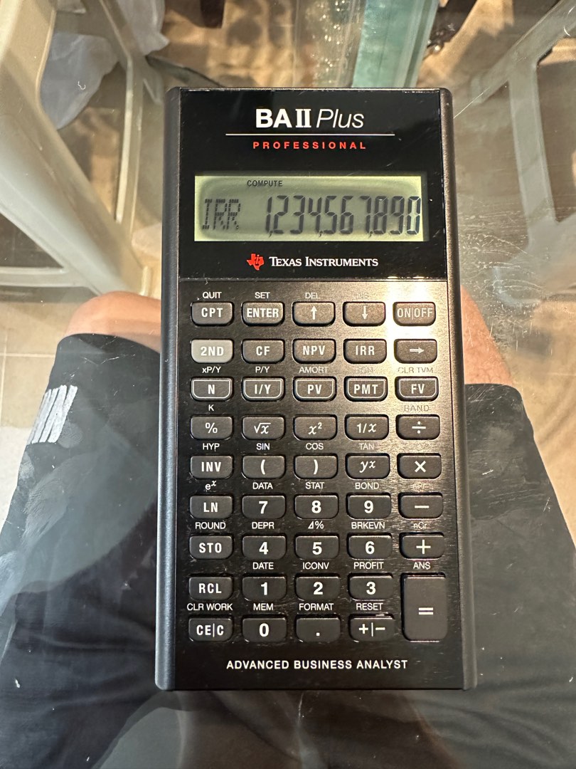 Texas Instruments BA II Plus Professional ll 2 Pro 金融計算機計數 