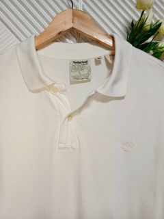Timberland  plus size white polo shirt