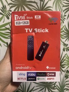 TV98 TV Stick Android 2.4G/5G
Wifi 4K HD 
8+128GB