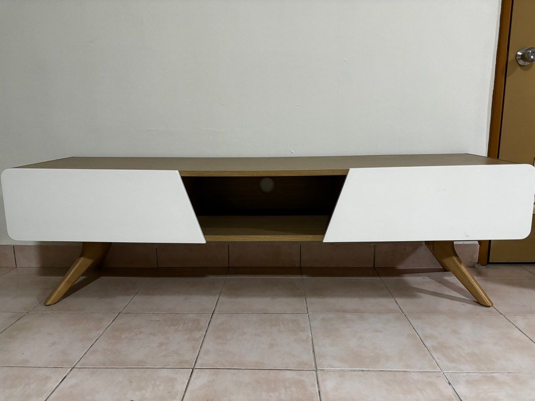 Muji TV Console Table Minimalist Rack Shelf Rak TV Ikea Harvey