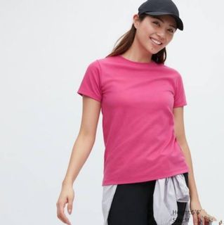 Uniqlo women pink airism active Top