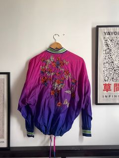 Urban Outfitters Windbreaker Jacket Coat Floral Pink