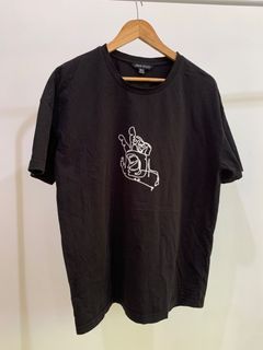 Urban Revivo Top Roundneck Shirt Black Large to XL