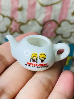 Vintage 1997 Sanrio Jimmy & Patty mini ceramic pot 150