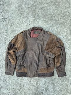 Vintage Ground Zero Brown Suede and Leather Jacket