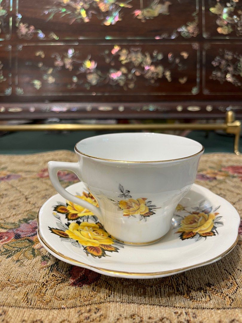 Vintage bone china tea cups top