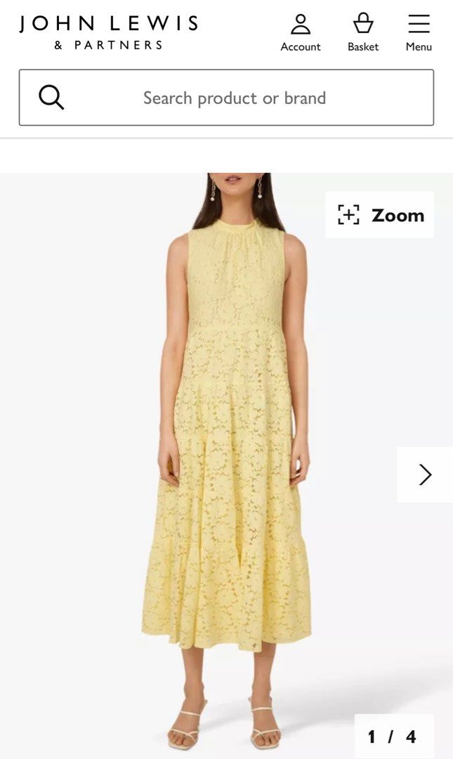 Warehouse Yellow Lace Dress from John Lewis not Zara Mango Women s Fashion Dresses Sets Dresses on Carousell