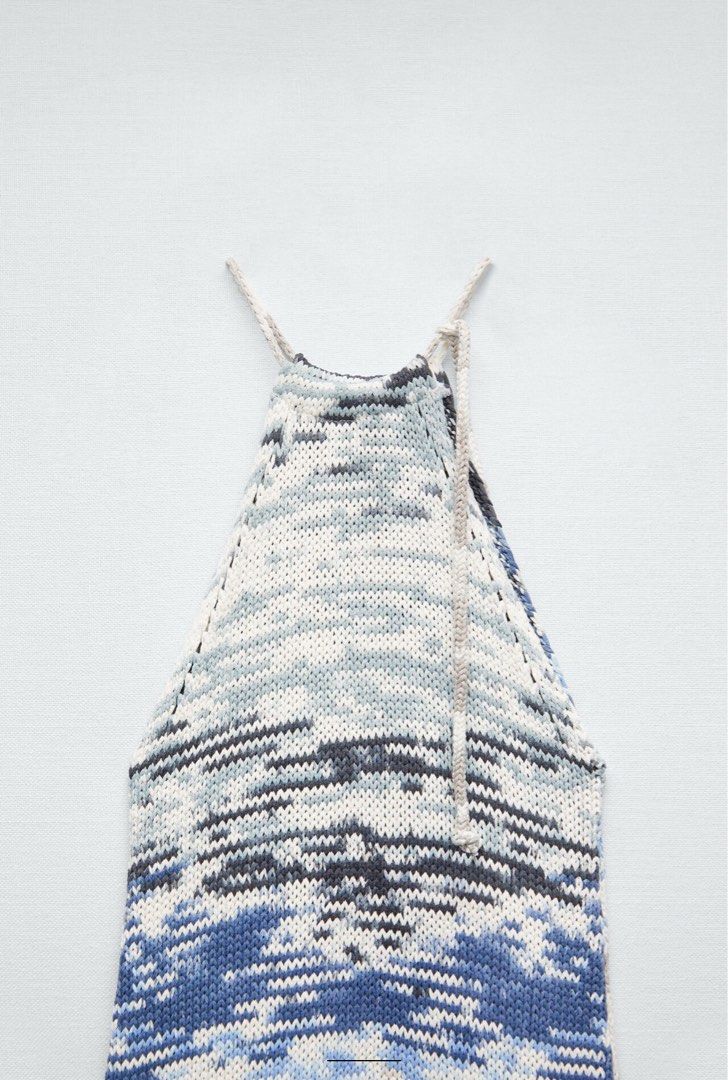 sachin and babi light blue dress ZARA NEW MIDI HALTER NECK KNIT DRESS WITH SEQUINS SILVER S,M,L 3920/018  SALE