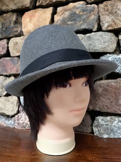 Zara Man Unisex Wool Fedora Hat In Gray Color - sz EUR M USA M MEX M.