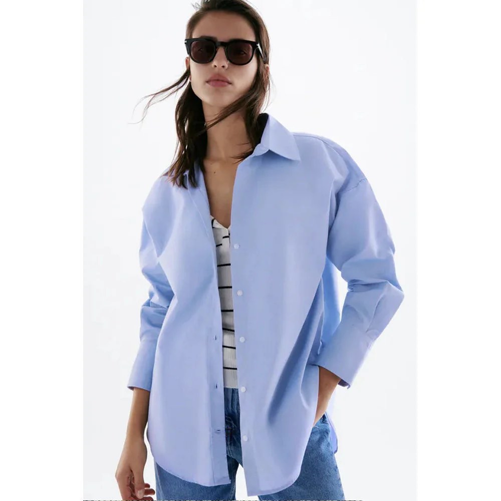 blue shirt zara