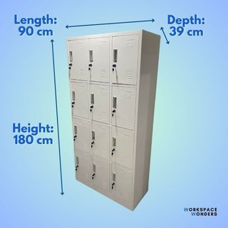 12-Door Locker Steel Storage Cabinet