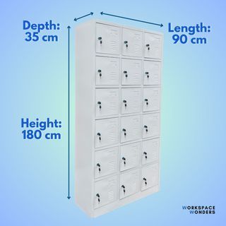 18-Door Locker Steel Storage Cabinet