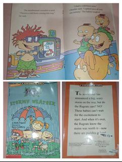 (1997) Rugrats Stormy Weather Nickelodeon Scholastic Children's Book Vintage Sold Collectible Retro Classic Old Print Collector Softbound Soft Cover Books for Kids Collection