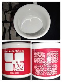(1998) Philnabank Club 30 Years (1948-1998) Limited Mug Collectible Glass Mugs Collector Commemorative Golden Anniversary Collection Banker Banks Old