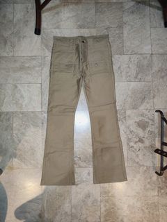 32x41 beige hard cargo bootcut flare pants jeans