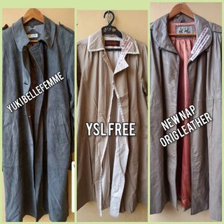 3 winter and Spring Trench coat  Yuki Belefemme Suede Leather New Nap Original