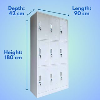 9-Door Locker Steel Storage Cabinet