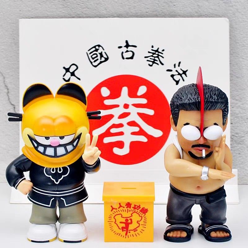 現貨懦夫救星套裝16cm 人人有功練，中國古拳法，咖啡貓頭套。全新有盒，港鐵站面交，包順豐。, 興趣及遊戲, 玩具& 遊戲類-