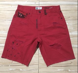 AAPE RIPPED SHORT PRINT & EMBROID AUTHENTIC