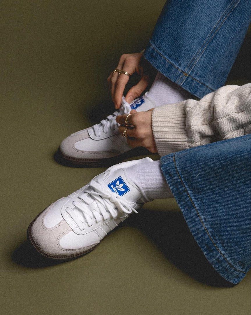 Adidas Samba Double Pure White Gum, Women's Fashion, Footwear, Sneakers on  Carousell