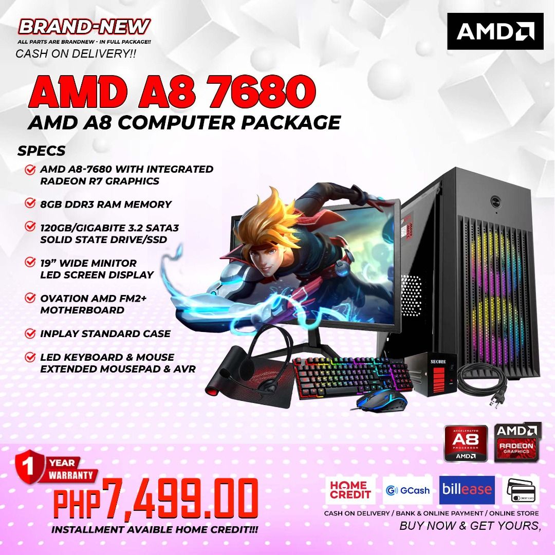 AFFORDABLE GAMING COMPUTER SET (Category: Desktops) located in Quezon City. Submitted by mariedesil12290 (Listing ID 1302401958, Image 2). Description: 𝑳𝒐𝒘𝒆𝒔𝒕 𝒑𝒓𝒊𝒄𝒆 𝒈𝒖𝒂𝒓𝒂𝒏𝒕𝒆𝒆𝒅! 𝑷𝒓𝒐𝒎𝒐 𝒔𝒕𝒂𝒓𝒕𝒔 @ ₱𝟒,𝟒𝟗𝟗.𝟎𝟎 𝒇𝒐𝒓 𝑺𝒚𝒔𝒕𝒆𝒎 𝑼𝒏𝒊𝒕𝒔 𝒂𝒏𝒅 ₱𝟔,𝟕𝟗𝟗 𝒇𝒐𝒓 𝑪𝒐𝒎𝒑𝒖𝒕𝒆𝒓 𝑺𝒆𝒕𝒔 🛒 𝐂𝐀𝐒𝐇 𝐎𝐍 𝐃𝐄𝐋𝐈𝐕𝐄𝐑𝐘 💸💸💸 ✨✨ 𝚰𝐍𝐒𝐓𝐀𝐋𝐋𝐌𝐄𝐍𝐓 𝐀𝐕𝐀𝚰𝐋𝐀𝐁𝐋𝐄 ✨✨ ✔️𝐇𝐎𝐌𝐄 𝐂𝐑𝐄𝐃𝚰𝐓 ✔️𝐂𝐑𝐄𝐃𝚰𝐓 