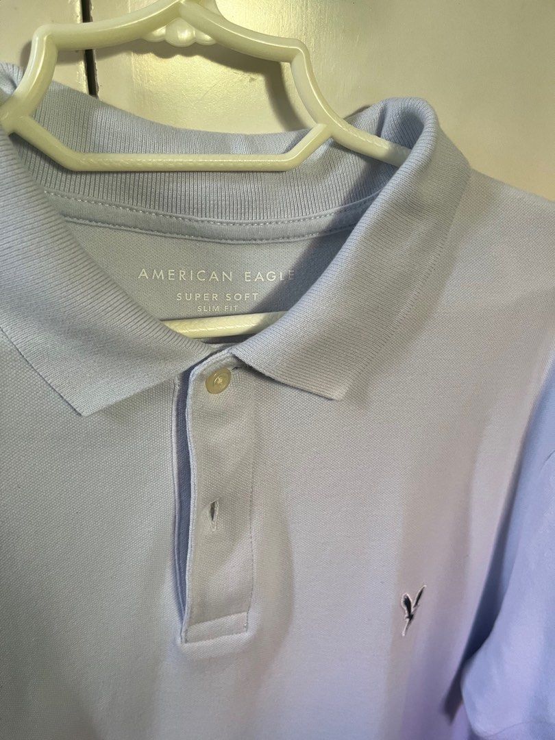 American Eagle Polo Shirt Slim Fit (Category: Tshirts & Polo Shirts ) located in Manila. Submitted by eondumas (Listing ID 1302464359, Image 2). Description: Used it less than 10x, got a bleached stain on it thats why I never used it again! It is not very visible in indoors.