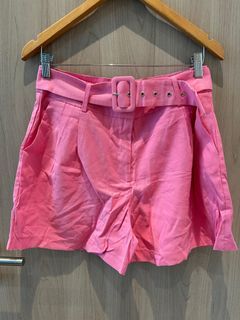 Amisu Pink Trouser Short with Removable Belt