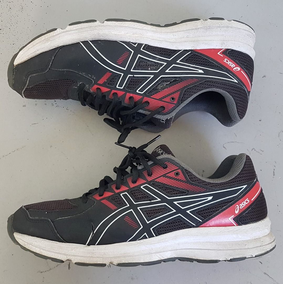 ASICS Running Shoes ASICS GEL JOLT Model US 9.5 EUR 43.5 CM 27.5 Classic Black and Red Designer Sneakers Original Active Lifestyle Cult