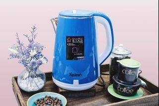 Astron Double Star Double Layer Electric Kettle (2.2L) (Blue) (1500W) Mall Pull Out