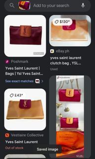 Authentic Vanity pouch long wallet YSL