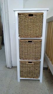 BabySM Shop Rattan Buri Drawer Wooden Cabinet 3 LAYER LARGE