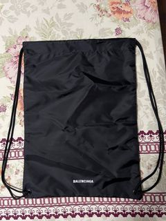 Balenciaga Nylon Logo Drawstring Backpack