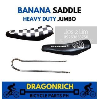 Bike Banana Saddle BMX Classic Long Heavy-Duty Low-Rider Checkered Design Custom