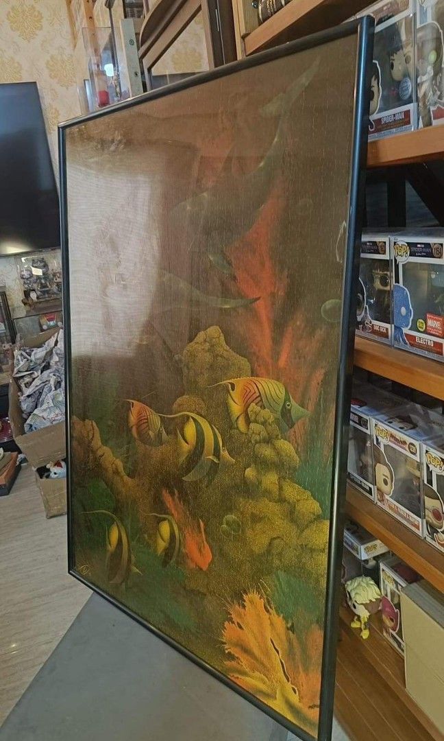 Bkack aluminum frame (Category: Frames & Pictures) located in Quezon City. Submitted by matetdevis13 (Listing ID 1302396013, Image 2). Description: BIG!!! Ocean floor by Miller art 2000pcs jigsaw puzzle on black aluminum frame Price : 2000 29 x 41 inches In good condition Code rusdha.