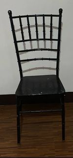 Black metal chair