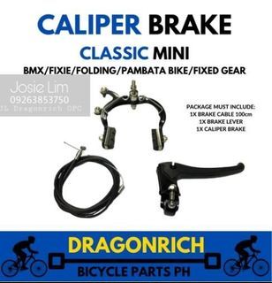 Brake Caliper Set Front/Rear w/ Lever & Cable BMX Folding Bike Kiddie Bike Pambata
