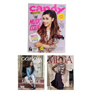 ❗️BUNDLE❗️ Candy Magazine Ariana Grande July 2014 Gabbi Garcia August 2016 MEGA Magazine Ylona Garcia March 2017