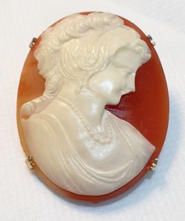 Cameo Fashion Brooch Pin from Japan