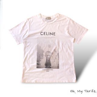 Celine Graphic White Tee