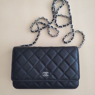 Chanel Wallet On Chain WOC Caviar Silver Hardware
