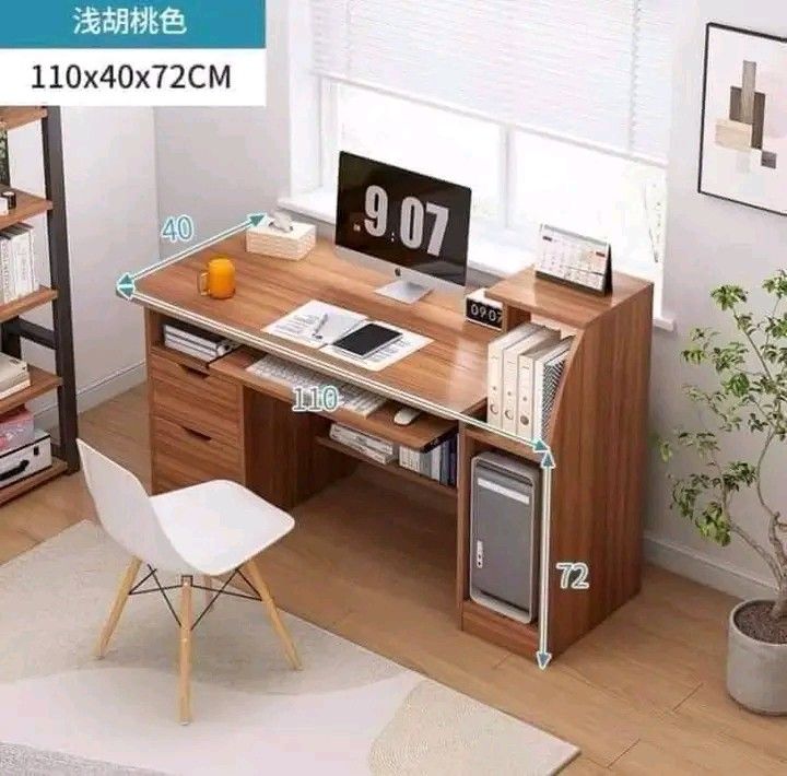 computer table with drawer (Category: Tables & Sets) located in Manila. Submitted by saguittarian06 (Listing ID 1302502003, Image 2). Description: 1650 COMPUTER TABLE WITH DRAWER COLOR AVAIL: SHALLOW WALNUT, BLUE, MAPLE CHERRY WOOD, WHITE SIZE AVAIL:100cm*40cm*92cm.
