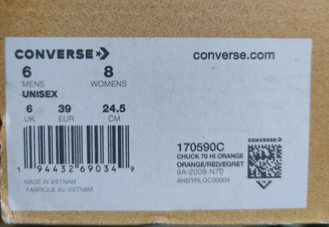 Converse high cut unisex sneakers size 24.5cm