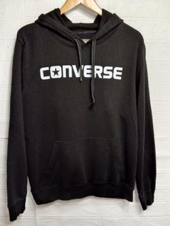 CONVERSE hoodie jacket big logo black