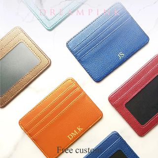 Custom Name ID Card Holder Fashion Slim Women Personalize Initials Mini Credit Card Wallet DIY Men Gift Engrave Logo Cardholder62980459810434112